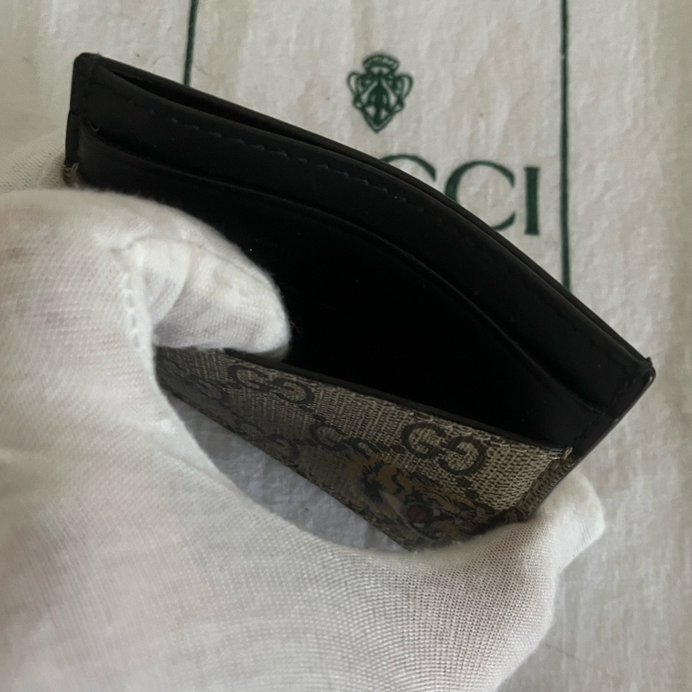 Gucci GG Supreme Monogram Tiger Print Card Holder Ltd Ed Dust bag,Box - Picture 12 of 15